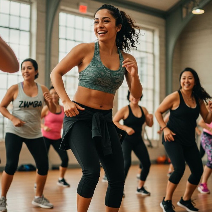 cropped fun & energetic zumba workout